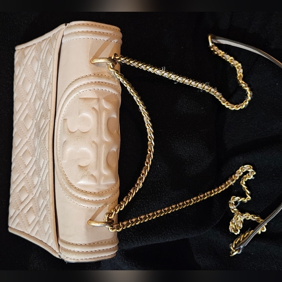 Tory Burch Elegant Fleming Blush Pink Quilted Shoulder Bag - Picture 4 of 13